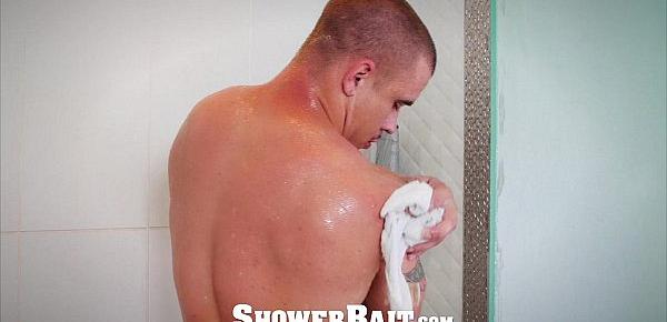  ShowerBait - Horny Fucker Adam Bryant Caught in the Shower